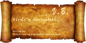 Virág Bernadett névjegykártya