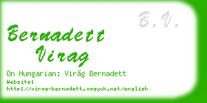 bernadett virag business card
